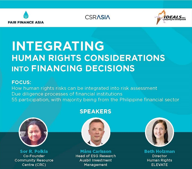 INTEGRATING HUMAN RIGHTS CONSIDERATIONS INTO FINANCING DECISIONS