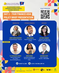 Fair Finance Asia Co-Hosts Side Event Alongside the Sixth ASEAN Inclusive Business Summit