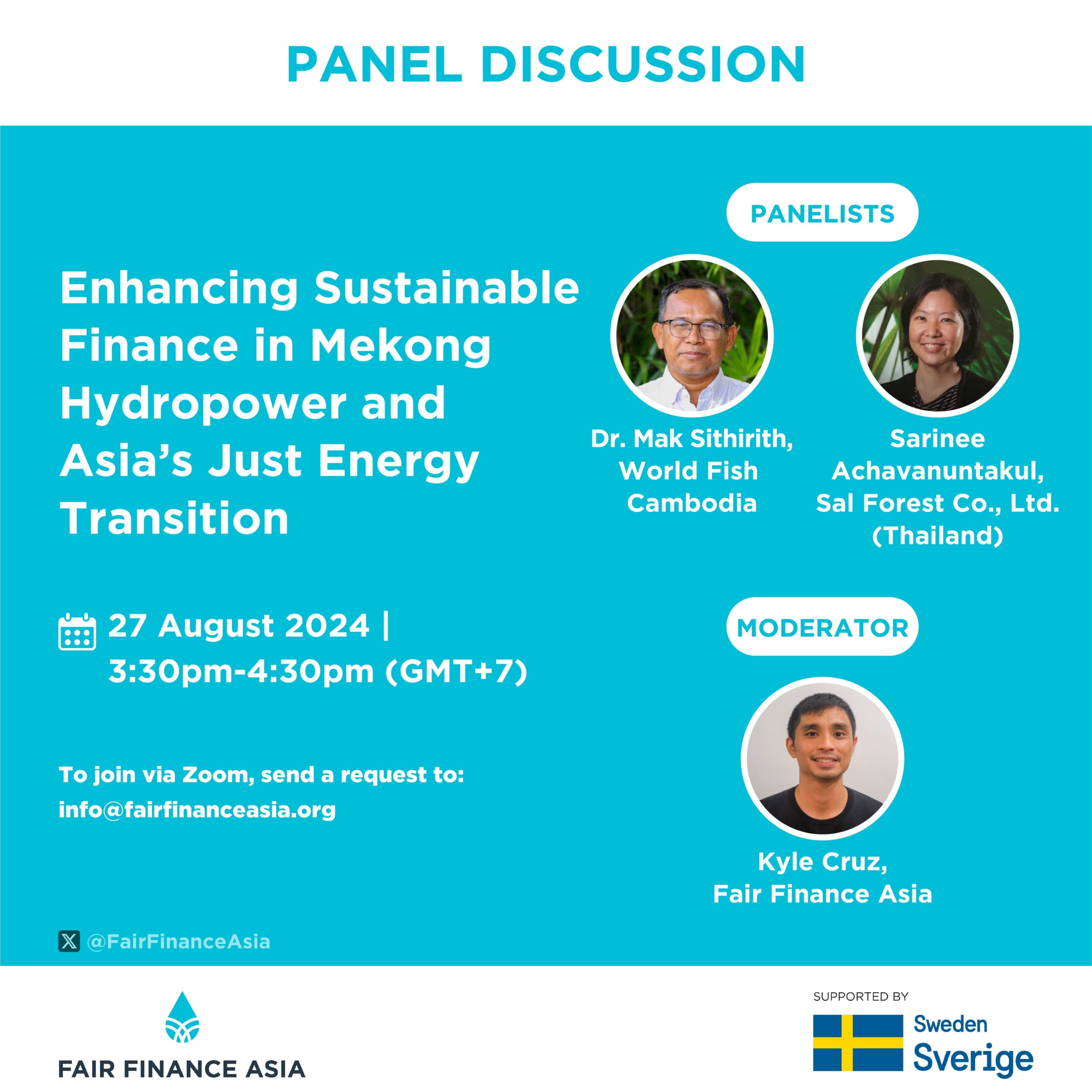 FFA’s Panel Discussion on Enhancing Sustainable Finance in Mekong Hydropower