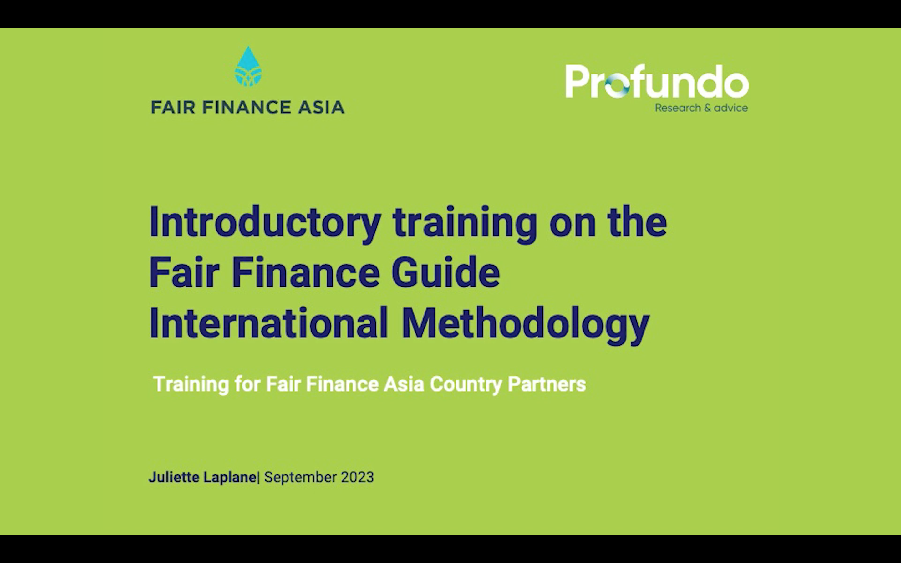 FFA’s Trainings on the FFGI Methodology, Taxonomies for Sustainable Finance, and ESG Disclosures